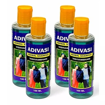 Adivasi Herbal Hair Shampoo (100ml, Pack of 4)