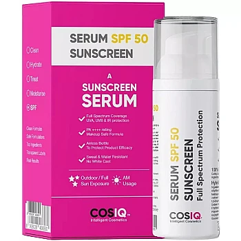 COSIQ Serum Spf 50 Sunscreen Full Spectrum Protection (30ml)