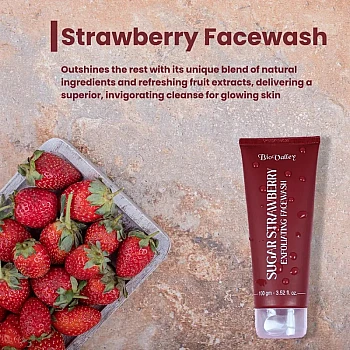 Bio Valley Sugar Strawberry Face Wash (100g)