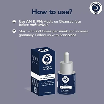 Dermistry 1% Retinol 2% Hyaluronic Acid Serum & Anti Aging SPF 30 Moisturizer Day Cream (Serum 30ml + Cream 50ml) (1Pack)