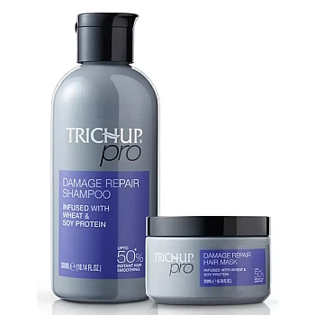 Trichup Pro Damage Repair & Instant Smoothing Hair Care Shampoo + Hair Mask (Shampoo 300ml + Hair Mask 200ml) (1Pack)