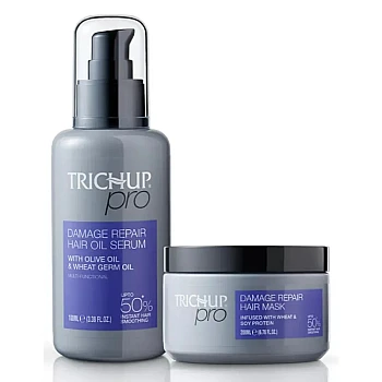 Trichup Pro Damage Repair & Instant Smoothing Hair Care Hair Oil Serum + Hair Mask (Hair Oil Serum 100ml + Hair Mask 200ml) (1Pack)