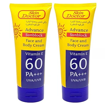 Skin Doctor Advance Sunblock Face And Body Cream Spf 60 Pa+++ (150g, Pack of 2)