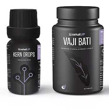 SehatUP Kern Drop + Vaji Bati Tablets (Drop 30ml + Tablets 30) (1Pack)