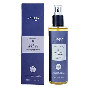 Mantra Herbal Clove And Cinnamon Herbal Body Massage Oil - For Men (250ml)