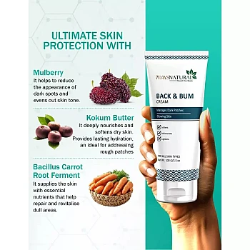 7Days Natural Back & Bum Cream (100g)