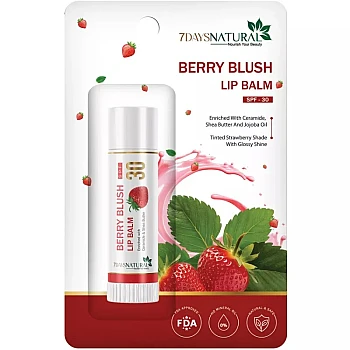 7Days Natural Berry Blush Lip Balm Spf 30 (5g)