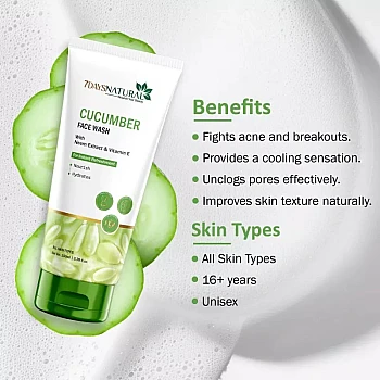 7Days Natural Cucumber Face Wash (100ml)