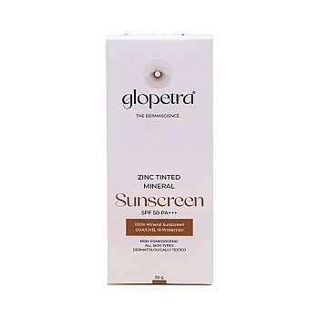 Glopetra Zinc Tinted Mineral Sunscreen Spf 50 Pa+++ (50ml)