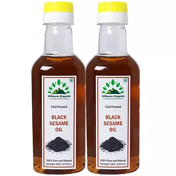 Hillpure Organic Black Sesame Oil (250ml, Pack of 2)