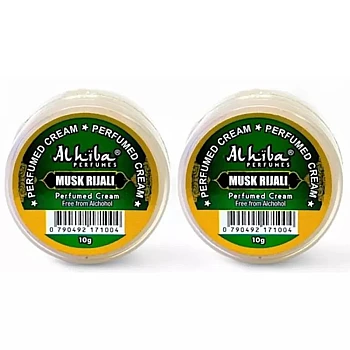 Al Hiba Musk Rijali Perfumed Body Cream (10g, Pack of 2)