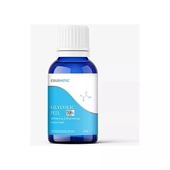 Crusmetic Glycolic 70% Peel + Neutralizer Solution + Brush+ Disifected Cotton Swab Stick (10ml + 30ml + 1 brush + 2 pcs Stick) (1Pack)
