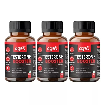 Agex Testosterone Booster for Men Capsules (60cap, Pack of 3)