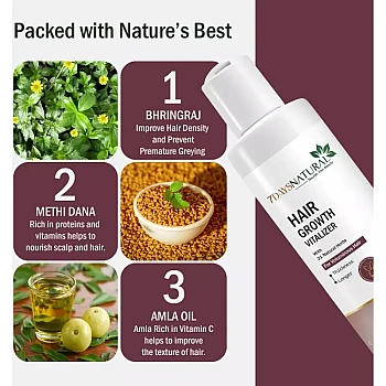 7Days Natural Hair Growth Vitalizer Oil (100ml, Pack of 2)