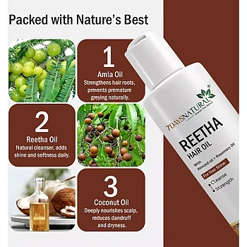 7Days Natural Reetha Hair Oil (100ml, Pack of 2)