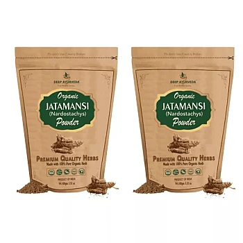 Deep Ayurveda Organic Jatamansi (Nardostachys) Powder (100g, Pack of 2)