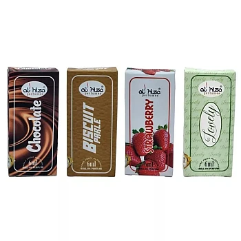 Al Hiza Perfumes Sweet & Soft Combo (Youthful & Fun) (Chocolate 6ml + Biscuit 6ml + Strawberry 6ml + Lovely 6ml) (4Pack)