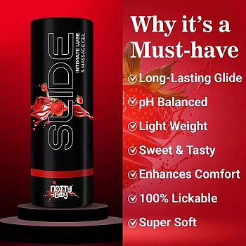 NottyBoy Slide Lubricant Gel Flavoureo Strawberry (100ml)