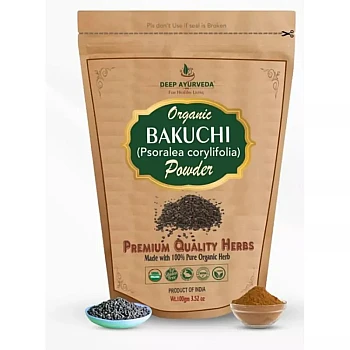 Deep Ayurveda Bakuchi Organic (Psoralea Corylifolia) Powder (100g)