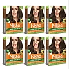 Nisha Creme Hair Color 7.53 Chocolate Blonde (Colorant 20g + Developer 20ml) (1Pack, Pack of 6)