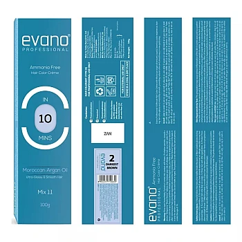 EVANO In 10 Mins Hair Cream Brown (100g)