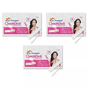 Dr Morepen Quickchek Pregnancy Test Kit (1units, Pack of 3)