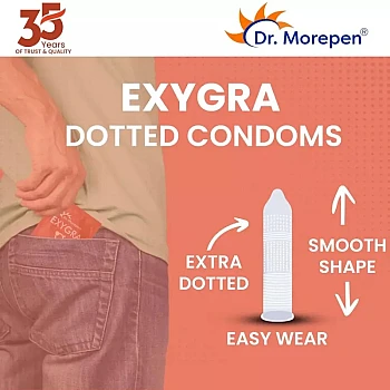 Dr Morepen Exygra Strawberry Flavoured Condoms (3pcs)