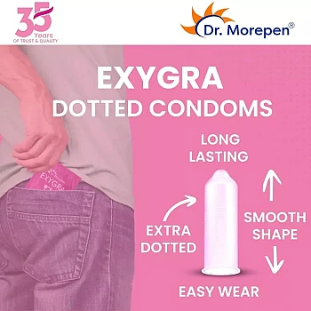Dr Morepen Exygra Bubblegum Flavoured Condoms (3pcs)