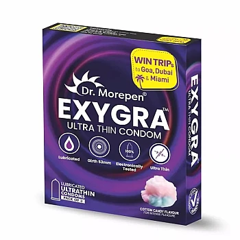Dr Morepen Exygra Cotton Candy Ultrathin Condom (3pcs)