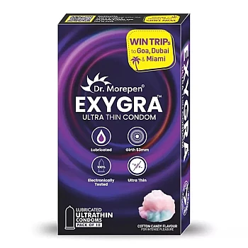 Dr Morepen Exygra Cotton Candy Ultrathin Condom (10pcs)