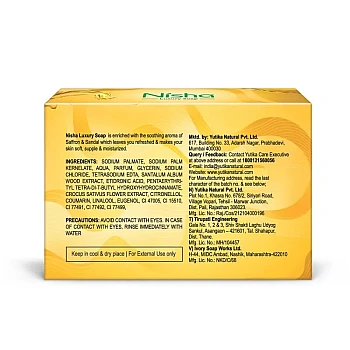Nisha Luxury Soap Saffron & Sandal (100g, Pack of 10)