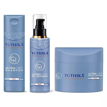Yuthika Ultra Care Shampoo + Hair Treatment Oil + Hair Mask (Shampoo 250ml + Oil 100ml + Hair Mask 500ml) (1Pack)