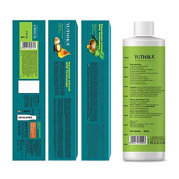 Yuthika 1.0 Natural Black Hair Colour + Developer 20 Volume 6% (Hair Color 100g + Developer 100ml) (1Pack)