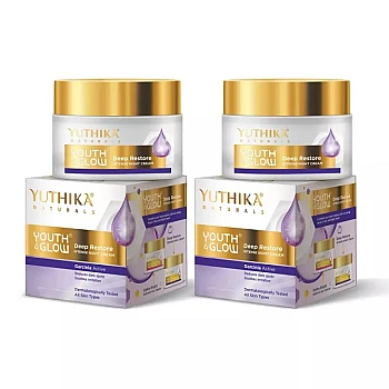 Yuthika Youth & Glow Deep Restore Intense Night Cream (25g, Pack of 2)