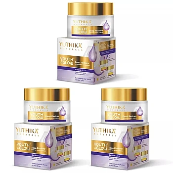 Yuthika Youth & Glow Deep Restore Intense Night Cream (25g, Pack of 3)