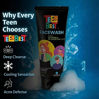 HealthBest TeenBest Oats Vitamin C 2% Salicylic Acid Face Wash (100ml)