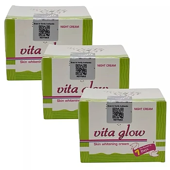 Vita Glow Skin Whitening Night Cream (30g, Pack of 3)