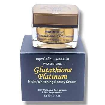 Mistline Glutathione Platinum Night Whitening Beauty Cream (30g, Pack of 2)