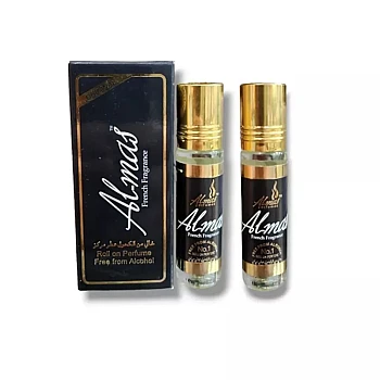 Almas Black Perfume Unisex (8ml, Pack of 2)
