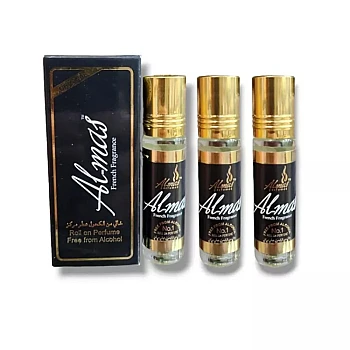 Almas Black Perfume Unisex (8ml, Pack of 3)