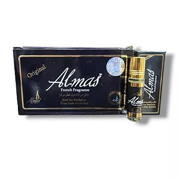 Almas Black Perfume Unisex (8ml, Pack of 6)