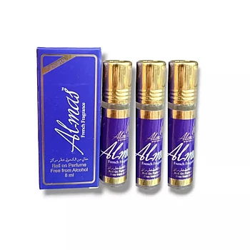 Almas Deep Blue Perfume Unisex (8ml, Pack of 3)