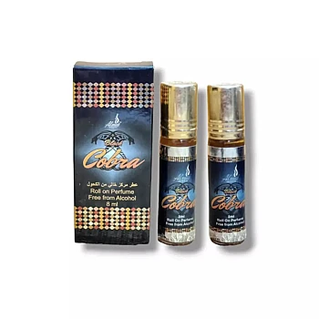 Almas Black Cobra Roll-On Perfume Free From Alcohol (8ml, Pack of 2)