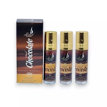 Almas Dark Chocolate Roll-On Perfume Free From Alcohol (6ml, Pack of 3)