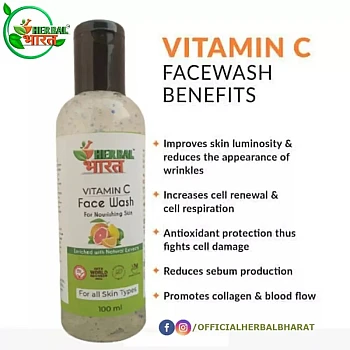 Herbal Bharat Vitimine C Facewash (100ml)