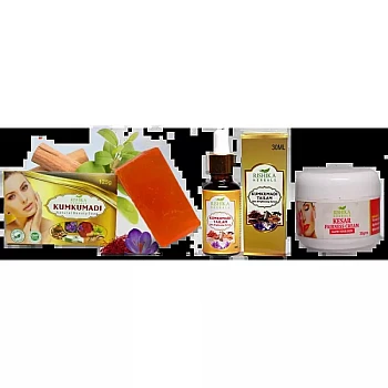 Rishika Herbals Best Skin Brightening Combo (Soap 125g + Oil 30ml + Cream 30g) (1Pack)