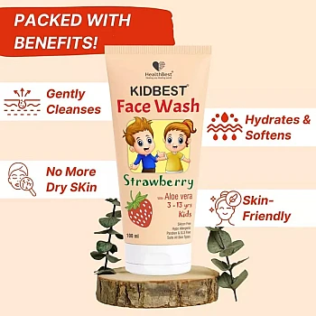 HealthBest Kidbest Strawberry Face Wash (100ml)