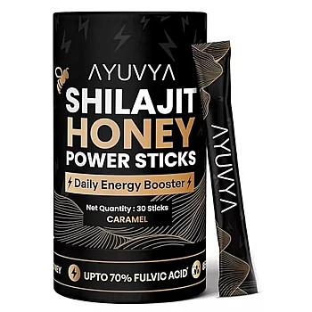 Ayuvya Shilajit Honey Sticks (Caramel) (30Stick)