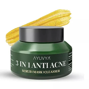 Ayuvya 3 in 1 Anti-Acne Cleanser Mask Scrub (50g)