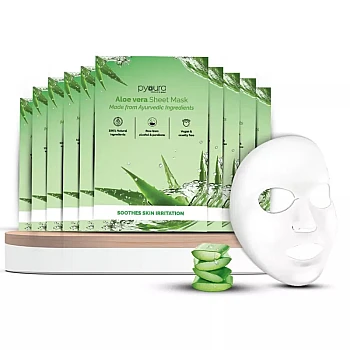 Pyoura Aloe Vera Sheet Mask (23g, Pack of 10)
